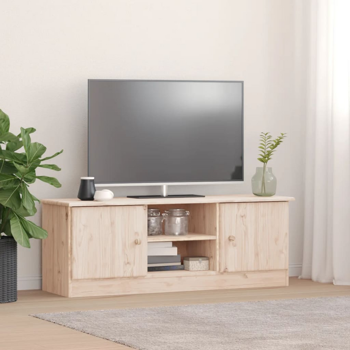 ALTA TV Cabinet - Solid Pine Wood, Ample Storage, Rustic Design - 112x35x41 cm - Premium  from Home Treasures - Just £84.99! Shop now at Home Treasures