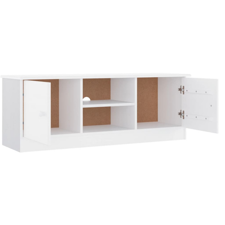 ALTA TV Cabinet in White - Solid Pine Wood, 112x35x41 cm, Ample Storage Space | Elegant & Durable TV Stand - Premium  from Home Treasures - Just £74.99! Shop now at Home Treasures