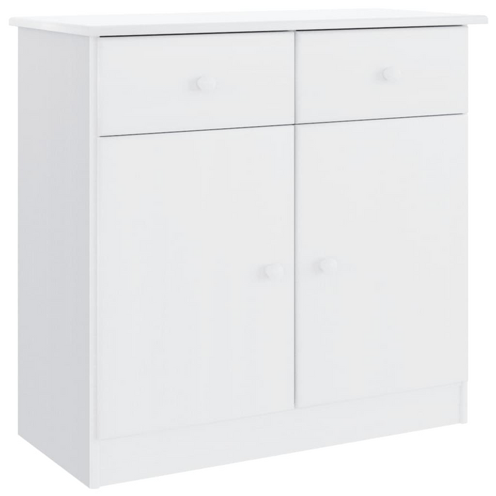 ALTA Solid Wood Pine Sideboard - Elegant White Storage Solution for Living Room, 77x35x73 cm - Premium  from Home Treasures - Just £123.99! Shop now at Home Treasures