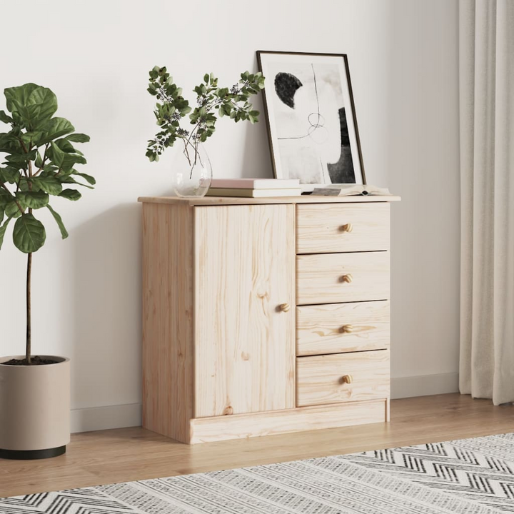 ALTA Sideboard - Stylish Solid Pine Wood Cabinet with Ample Storage - 77x35x73 cm Online - Premium  from Home Treasures - Just £110.99! Shop now at Home Treasures