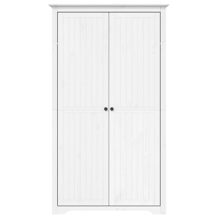 BODO Wardrobe in White 101x52x176.5 cm | Solid Wood Pine | French Style - Premium  from Home Treasures - Just £297.99! Shop now at Home Treasures