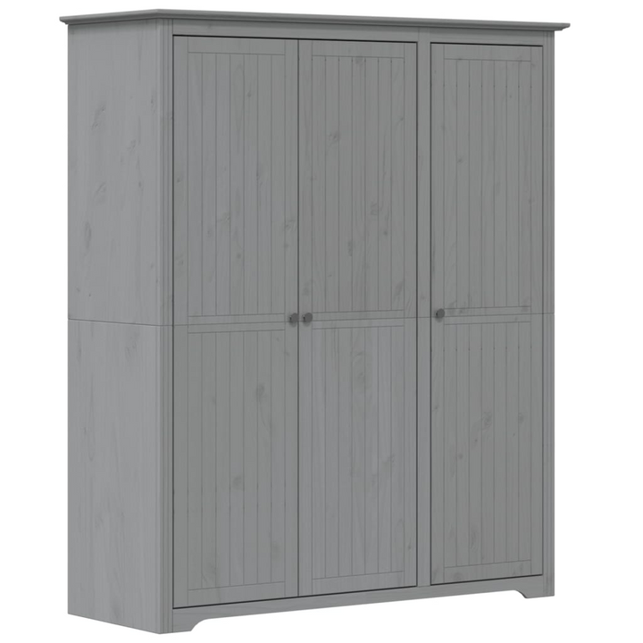 BODO Grey Solid Wood Pine Wardrobe | French Style Storage - 151.5x52x176.5 cm - Premium  from Home Treasures - Just £421.99! Shop now at Home Treasures