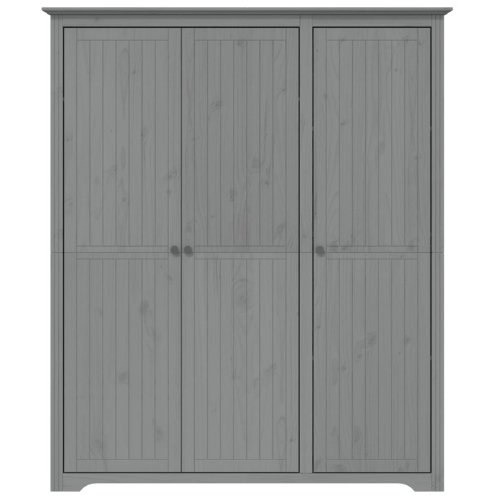 BODO Grey Solid Wood Pine Wardrobe | French Style Storage - 151.5x52x176.5 cm - Premium  from Home Treasures - Just £421.99! Shop now at Home Treasures