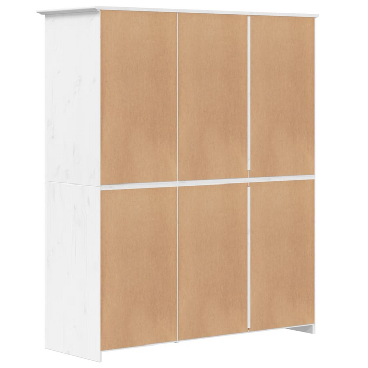 BODO Wardrobe in White – 151.5x52x176.5 cm – Solid Pine Wood French Style Wardrobe - Premium  from Home Treasures - Just £469.99! Shop now at Home Treasures