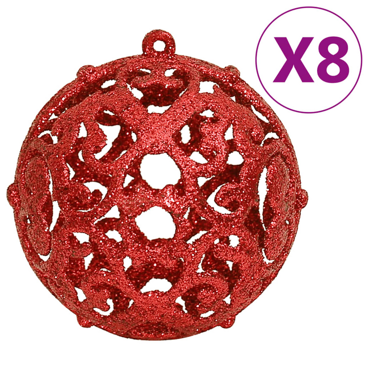 111 Piece Christmas Bauble Set - Shatterproof Red Polystyrene Ornaments in Various Sizes & Styles for Stylish Holiday Decor - Premium  from Home Treasures - Just £27.99! Shop now at Home Treasures