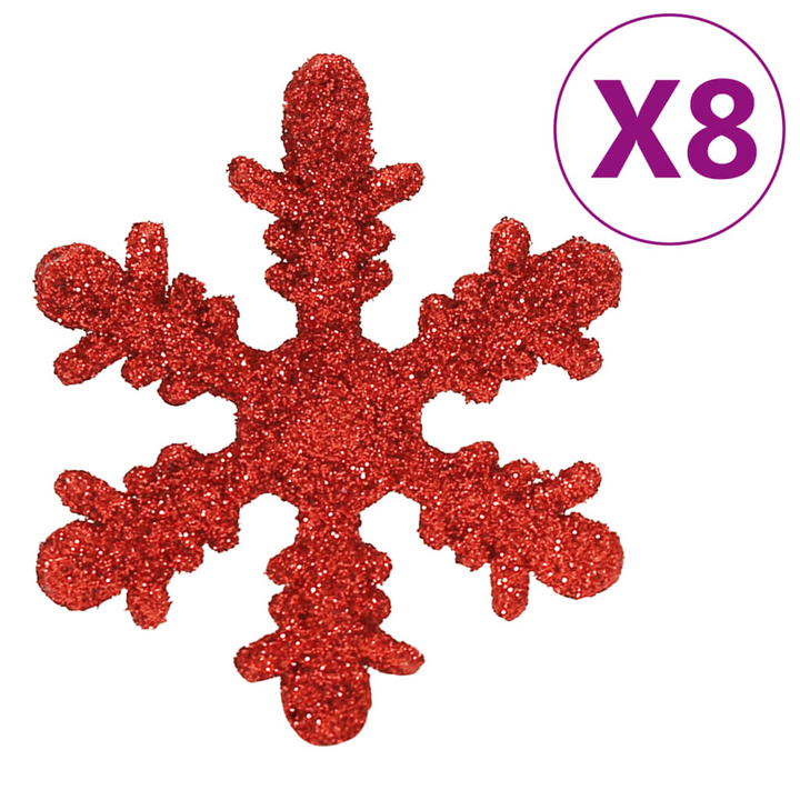 111 Piece Christmas Bauble Set - Shatterproof Red Polystyrene Ornaments in Various Sizes & Styles for Stylish Holiday Decor - Premium  from Home Treasures - Just £27.99! Shop now at Home Treasures