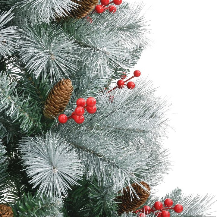 Artificial Hinged Christmas Tree with Cones and Berries – Perfect Festive Centerpiece - Premium  from Home Treasures - Just £199.99! Shop now at Home Treasures