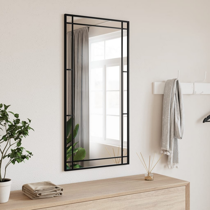 Rectangle Iron Wall Mirror 50x100 cm in Black – Sleek, Modern & Durable Home Decor - Premium  from Home Treasures - Just £74.99! Shop now at Home Treasures