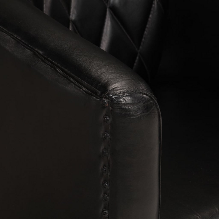 Luxurious Black Real Leather Tub Chair – Ultimate Comfort and Style - Premium  from Home Treasures - Just £279.99! Shop now at Home Treasures