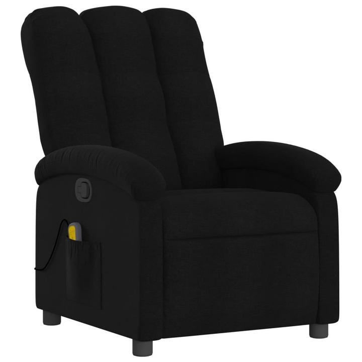 Massage Recliner Chair in Black Fabric - Premium  from Home Treasures - Just £203.99! Shop now at Home Treasures