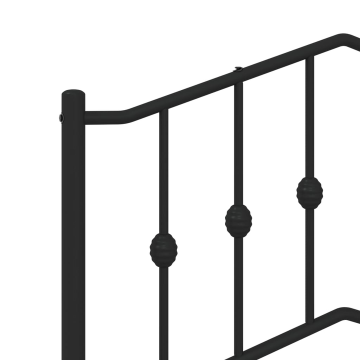 Classic Black Metal Bed Frame with Headboard - 183x213 cm | Elegant & Sturdy Design - Premium  from Home Treasures - Just £102.99! Shop now at Home Treasures