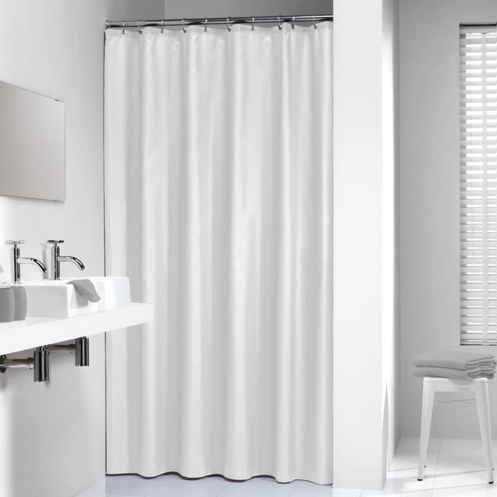 Sealskin Madeira White Shower Curtain - 180 x 200 cm - Water Repellent Polyester with Weighted Hem - Premium  from Home Treasures - Just £27.99! Shop now at Home Treasures