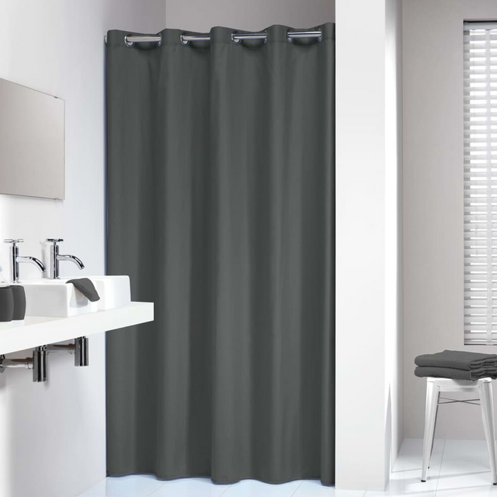 Luxurious Sealskin Shower Curtain Coloris 180x200 cColorism in Elegant Grey - Water Repellent & Includes Stainless Steel Rings - Premium  from Home Treasures - Just £46.99! Shop now at Home Treasures