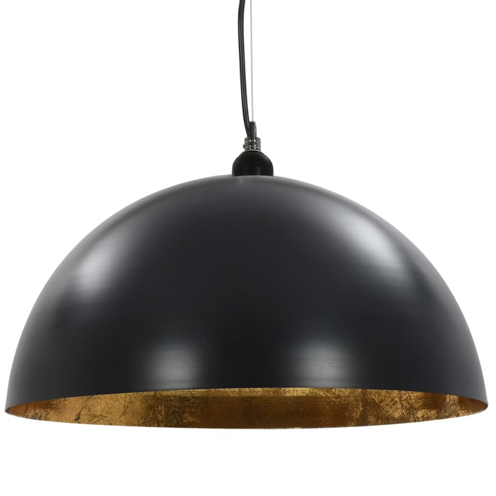 Elegant Black and Gold Semi-Spherical Ceiling Lamps - Set of 2 (50 cm, E27) - Premium  from Home Treasures - Just £160.99! Shop now at Home Treasures