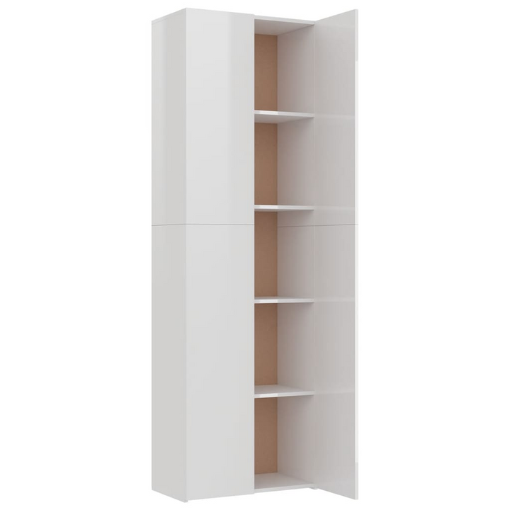 Office Cabinet High Gloss White 60x32x190 cm Engineered Wood - Premium  from Home Treasures - Just £191.99! Shop now at Home Treasures