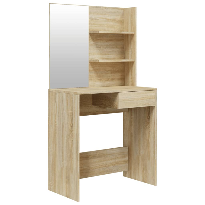 Sonoma Oak Dressing Table with Mirror - 74.5x40x141 cm | Modern Design with Ample Storage - Premium  from Home Treasures - Just £70.99! Shop now at Home Treasures