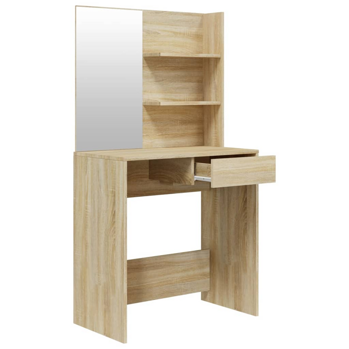 Sonoma Oak Dressing Table with Mirror - 74.5x40x141 cm | Modern Design with Ample Storage - Premium  from Home Treasures - Just £70.99! Shop now at Home Treasures