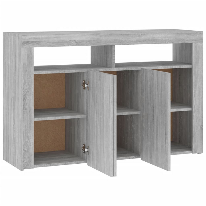 Modern Sideboard with RGB LED Lights in Grey Sonoma - 115.5x30x75 cm - Stylish & Functional Storage Solution - Premium  from Home Treasures - Just £124.99! Shop now at Home Treasures