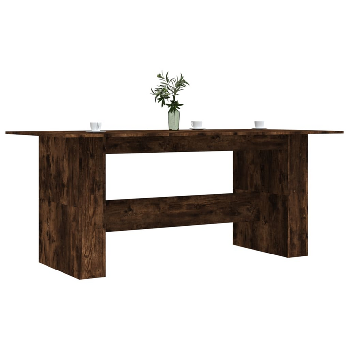 Smoked Oak Dining Table 180x90x76 cm - Engineered Wood, Modern and Elegant Design - Premium  from Home Treasures - Just £149.99! Shop now at Home Treasures