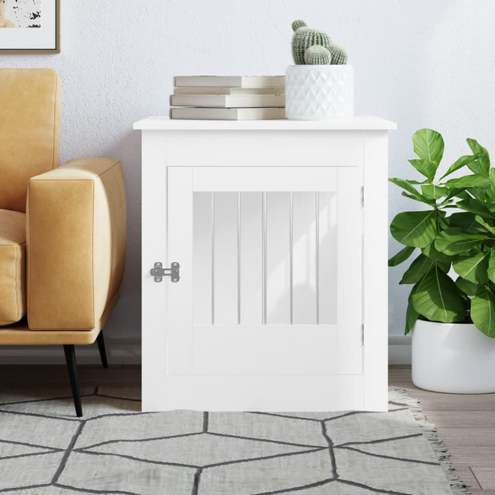 Dog Crate Furniture White 64.5x80x71 cm Engineered Wood - Premium  from Home Treasures - Just £98.99! Shop now at Home Treasures