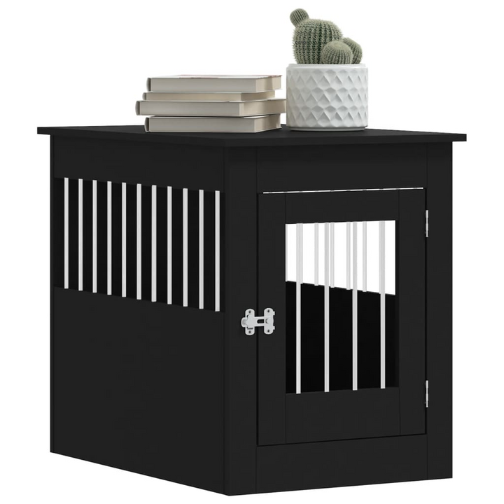 Dog Crate Furniture Black 55x80x68 cm - Engineered Wood - Premium  from Home Treasures - Just £90.99! Shop now at Home Treasures