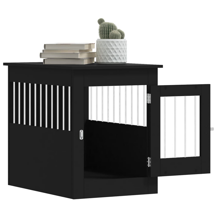 Dog Crate Furniture Black 55x80x68 cm - Engineered Wood - Premium  from Home Treasures - Just £90.99! Shop now at Home Treasures