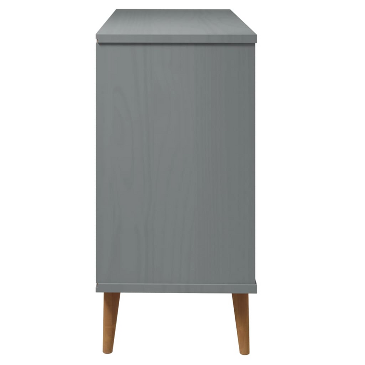 MOLDE Drawer Cabinet in Grey - Solid Pine Wood, Scandinavian Style Storage Unit | 113x40x80 cm - Premium  from Home Treasures - Just £225.99! Shop now at Home Treasures