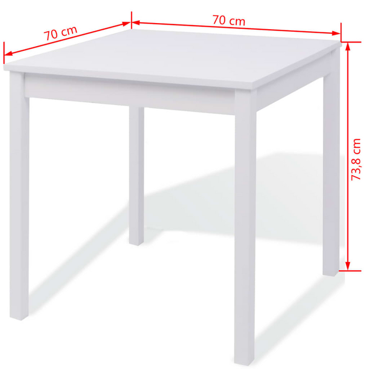 Elegant Three Piece Pinewood Dining Set in White – Compact, Durable & Stylish | Perfect for Small Spaces - Premium  from Home Treasures - Just £219.99! Shop now at Home Treasures