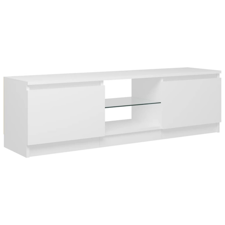 Modern TV Cabinet with RGB LED Lights, White, 120x30x35.5 cm - Stylish & Durable Media Console - Premium  from Home Treasures - Just £71.99! Shop now at Home Treasures