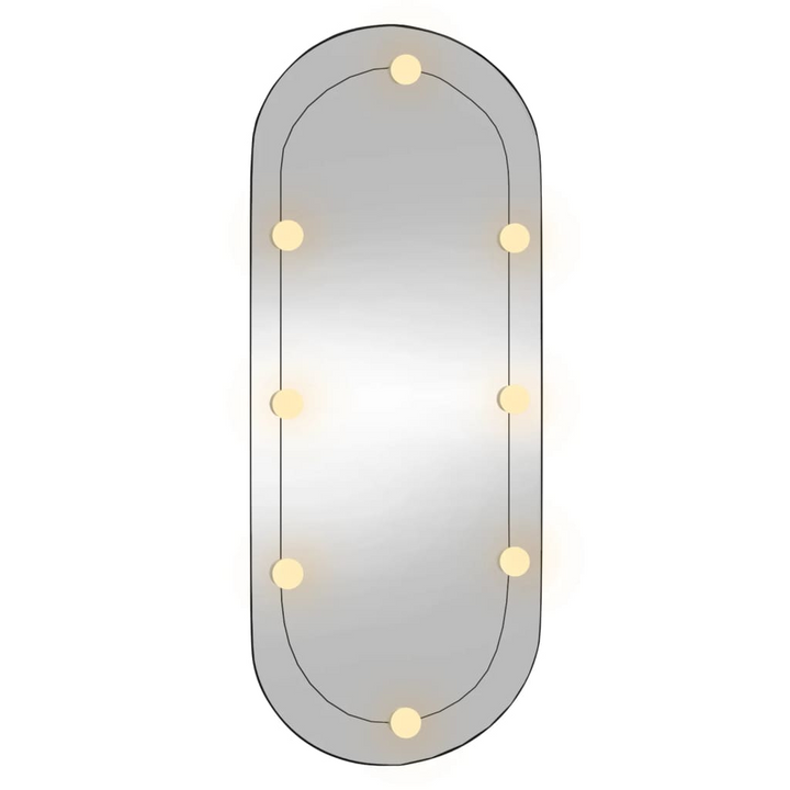 Oval Wall Mirror with LED Lights - 40x90 cm | Contemporary Glass Design & Multiple Color Modes - Premium  from Home Treasures - Just £54.99! Shop now at Home Treasures