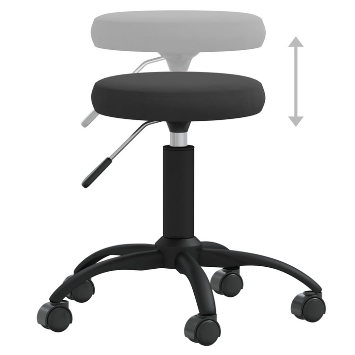 Black Velvet Office Swivel Chair - Adjustable, Comfortable & Stylish Seating for Your Home Office - Premium  from Home Treasures - Just £54.99! Shop now at Home Treasures