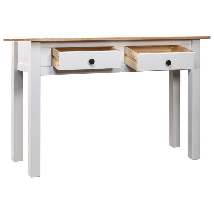 Panama White Console Table - Solid Pine Wood, 110x40x72 cm, Rustic & Stylish - Premium  from Home Treasures - Just £111.99! Shop now at Home Treasures