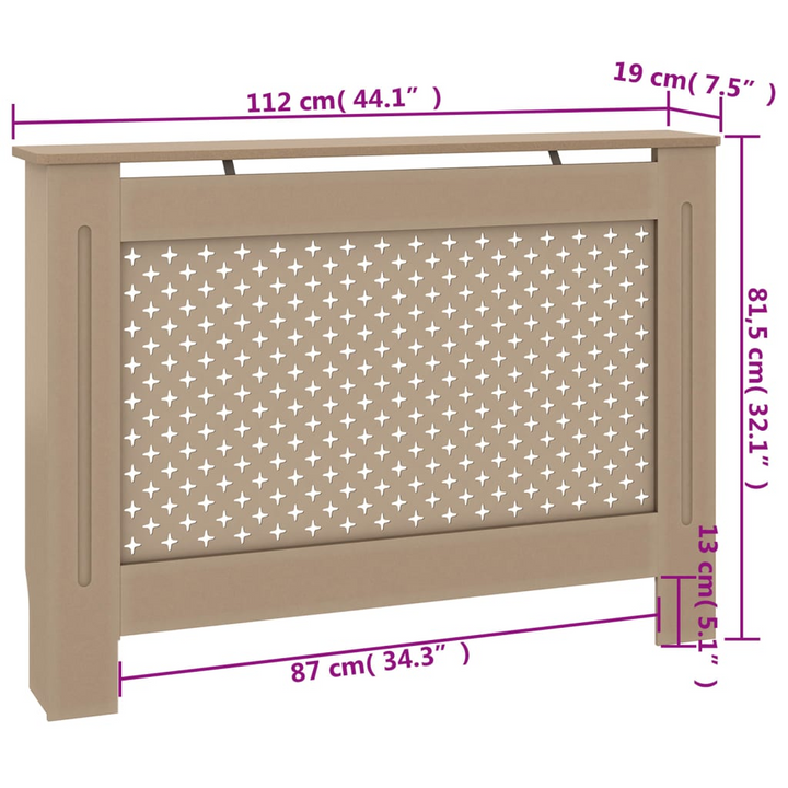 Elegant Radiator Cover 112x19x81.5 cm | Stylish MDF Modern Slatted Design | Extra Shelf Space for Decor - Premium  from Home Treasures - Just £105.99! Shop now at Home Treasures