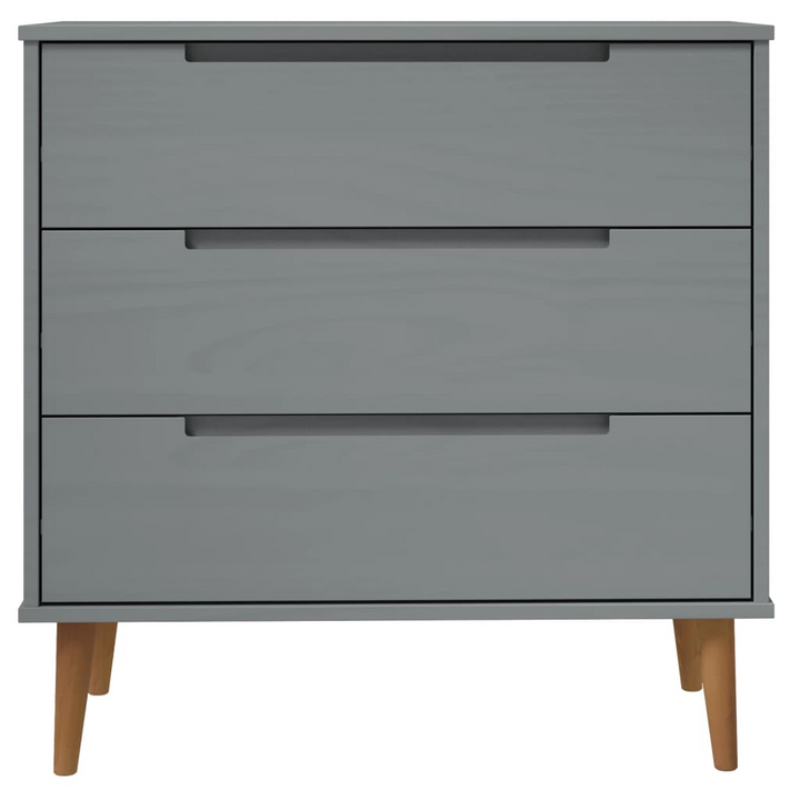 MOLDE Drawer Cabinet in Grey - Solid Pine Wood, 80x40x80 cm - Premium  from Home Treasures - Just £149.99! Shop now at Home Treasures