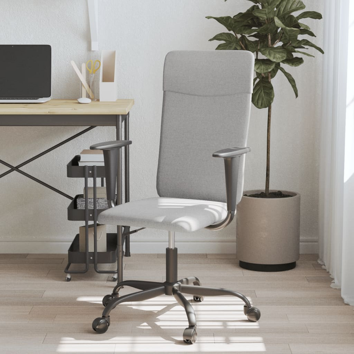 Office Chair Light Grey Fabric - Comfortable & Stylish Seating for Home and Office - Premium  from Home Treasures - Just £73.99! Shop now at Home Treasures