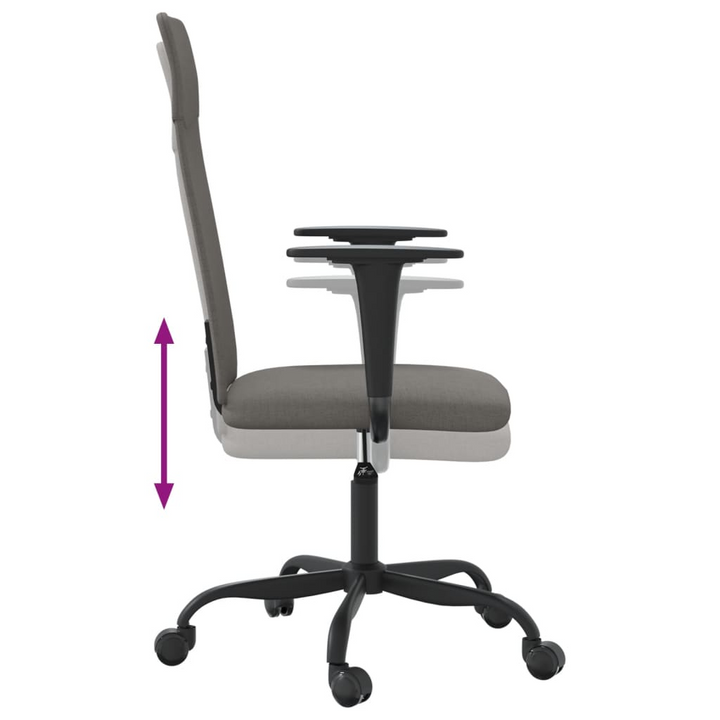 Ergonomic Dark Grey Fabric Office Chair - Stylish & Comfortable | Buy Now - Premium  from Home Treasures - Just £73.99! Shop now at Home Treasures