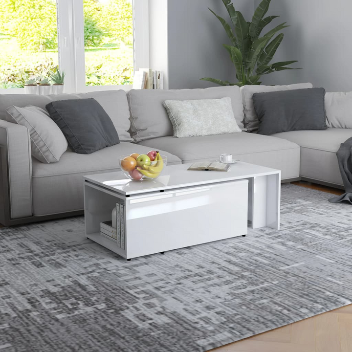 Coffee Table in High Gloss White 150x50x35 cm Engineered Wood - Premium  from Home Treasures - Just £110.99! Shop now at Home Treasures