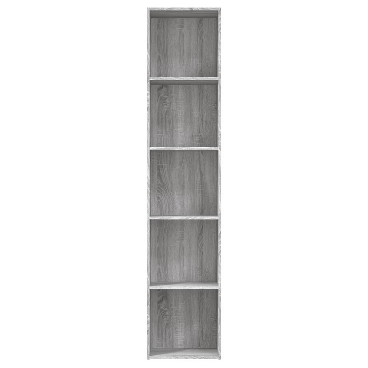 Stylish Grey Sonoma Engineered Wood Book Cabinet - 5-Tier, 40x30x189 cm - Premium  from Home Treasures - Just £58.99! Shop now at Home Treasures