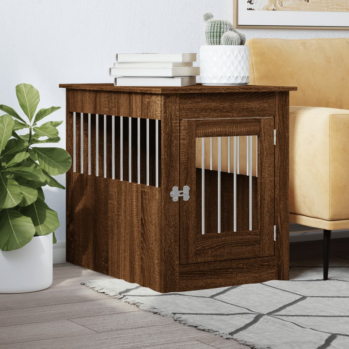 Dog Crate Furniture Brown Oak 55x80x68 cm - Sturdy, Stylish and Functional - Premium  from Home Treasures - Just £94.99! Shop now at Home Treasures