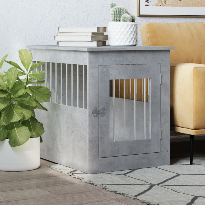 Dog Crate Furniture Concrete Grey 55x75x65 cm - Durable and Stylish - Premium  from Home Treasures - Just £93.99! Shop now at Home Treasures