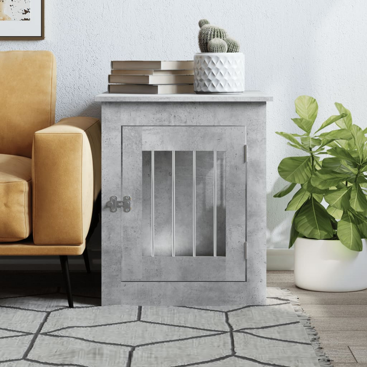 Dog Crate Furniture Concrete Grey 55x75x65 cm - Durable and Stylish - Premium  from Home Treasures - Just £93.99! Shop now at Home Treasures