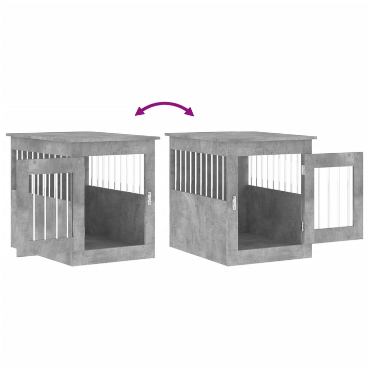 Dog Crate Furniture Concrete Grey 55x75x65 cm - Durable and Stylish - Premium  from Home Treasures - Just £93.99! Shop now at Home Treasures