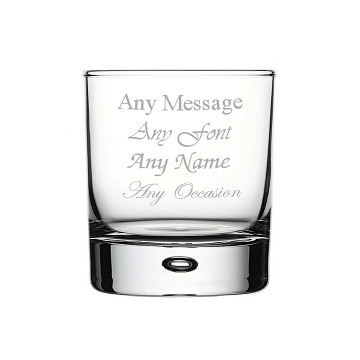 Personalised Engraved Bubble Whiskey Glass 11.5oz – Perfect for Weddings, Birthdays, Best Man Gifts – Custom Message Included - Premium  from Home Treasures - Just £14.95! Shop now at Home Treasures