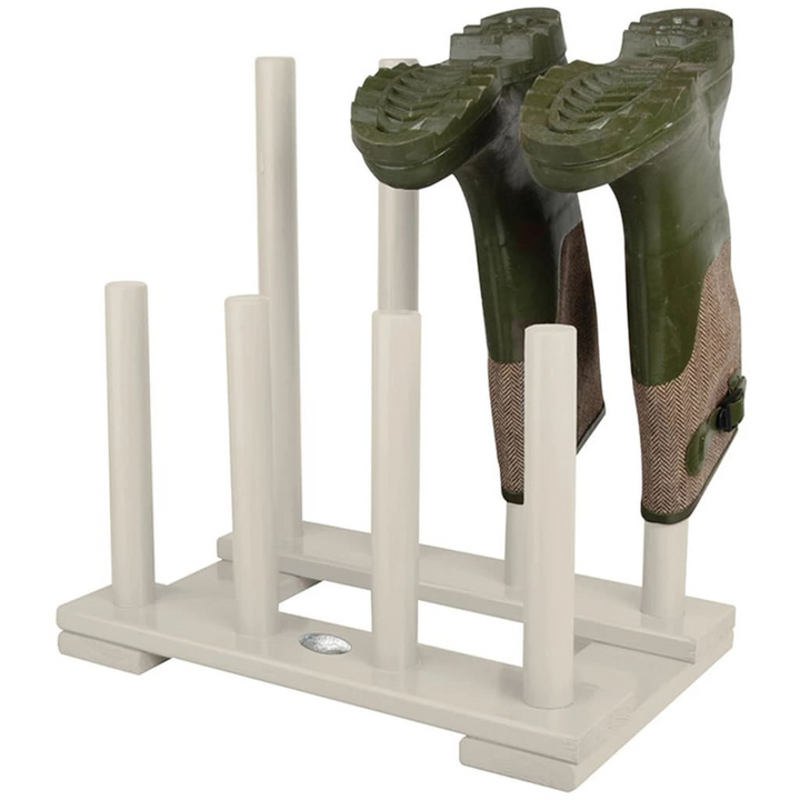 Esschert Design White Boot Rack - Holds 4 Pairs | Elegant and Durable Pinewood Storage Solution - Premium  from Home Treasures - Just £46.99! Shop now at Home Treasures