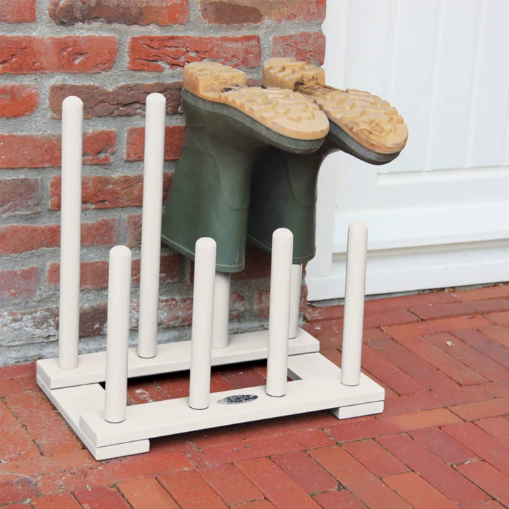 Esschert Design White Boot Rack - Holds 4 Pairs | Elegant and Durable Pinewood Storage Solution - Premium  from Home Treasures - Just £46.99! Shop now at Home Treasures