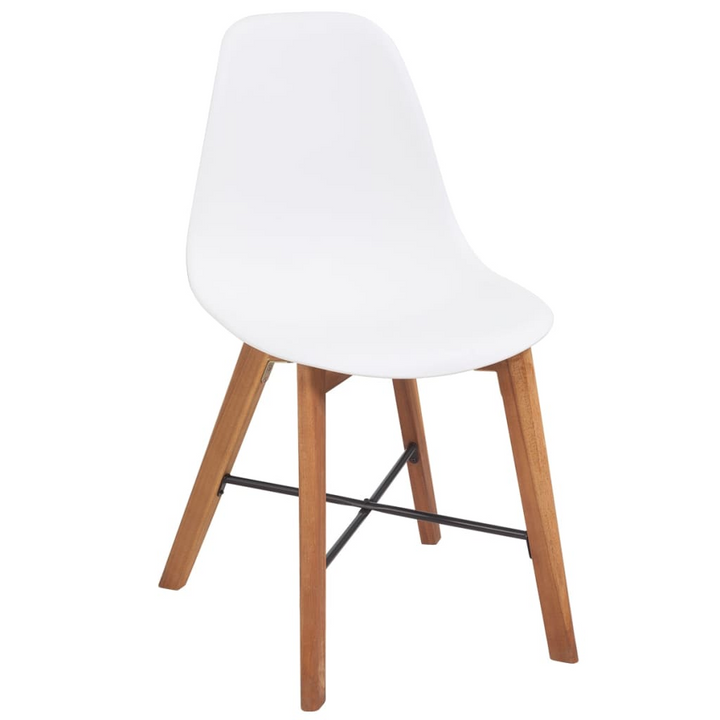 Elegant and Durable White Plastic Chair Seats - Set of 4 for Modern Dining - Premium  from Home Treasures - Just £109.99! Shop now at Home Treasures