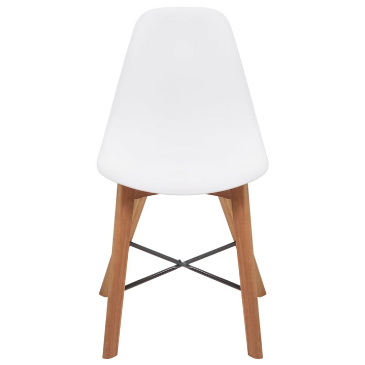 Elegant and Durable White Plastic Chair Seats - Set of 4 for Modern Dining - Premium  from Home Treasures - Just £109.99! Shop now at Home Treasures