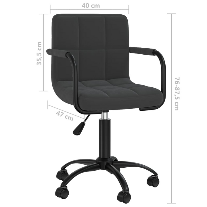 Luxurious Swivel Office Chair in Black Velvet - Stylish & Comfortable Seating - Premium  from Home Treasures - Just £85.99! Shop now at Home Treasures