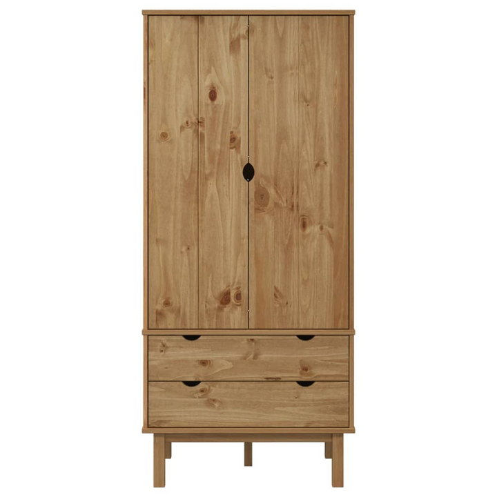 OTTA Solid Wood Pine Wardrobe - Scandinavian Design, Ample Storage & Stable Frame - Premium  from Home Treasures - Just £297.99! Shop now at Home Treasures