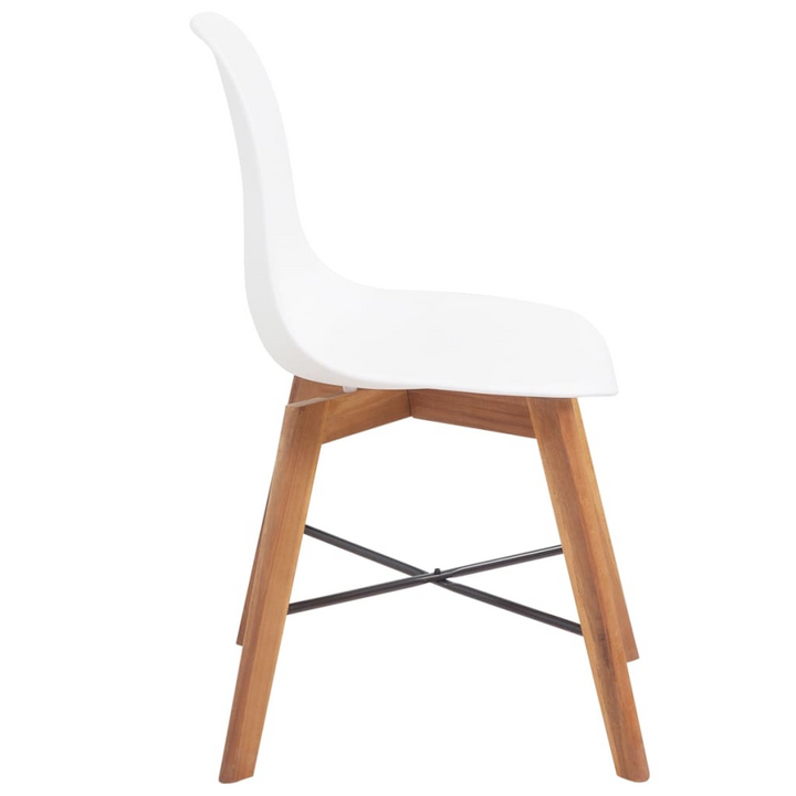 Elegant and Durable White Plastic Chair Seats - Set of 4 for Modern Dining - Premium  from Home Treasures - Just £109.99! Shop now at Home Treasures